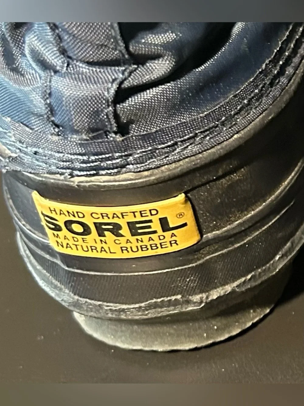 Sorel Snowlion Navy and Tan Women's Winter Boots Size 6